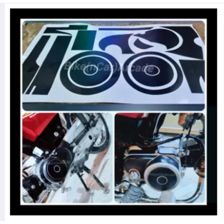 Engine Sticker Kit 70cc Universal Matt Black 16 Pcs Sticker Kit Waterproof With Size Vinyl Cut Stickers