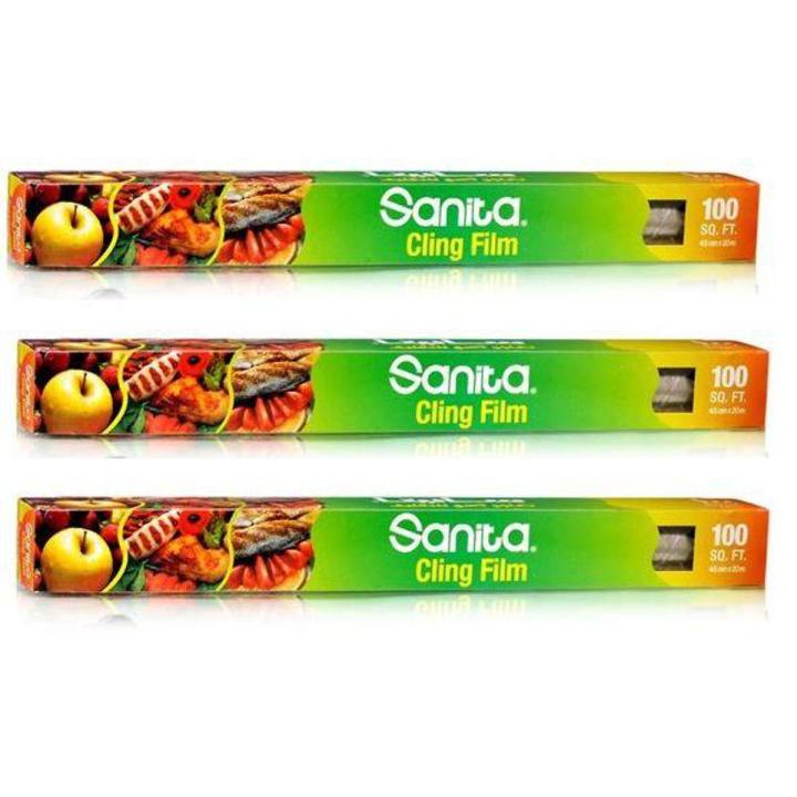 3 Pcs - Clear Film Food Wrap/Plastic Food Wrap Roll 100 sqr ft / rool