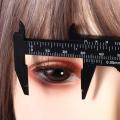 Portable 80mm Plastic Eyebrow Measuring Vernier Caliper Tattoo Microblading Caliper Ruler Permanent Makeup Measurement Tools. 