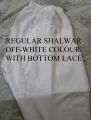 REGULAR SHALWAR FOR GIRLS LADIES WOMEN -OFF WHITE COLOR-LADIES BOTTOMS -LADIES CLOTHING-ASIAN CLOTHING-OFF WHITE. 