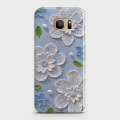 Samsung_ Galaxy S7 Cover - Floral Series - Sky Blue Design - Matte Finish - Snap On Hard Case with LifeTime Colors Guarantee. 