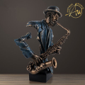 Modern Music Saxophone Bust Statue. 