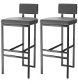 Kitchen Counter Bar Stools, pack of 1, High Stools, Bar Chairs, Modern Bar Cabinets Chair with Comfortable Backrest and Foot Pedal for Living Room, Dining Room, Kitchen (White .Black Golden. 75 cm). 