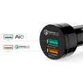 AU-KEY CC-T1 Qualcomm Quick Charge 2.0 30W 2 Port USB Car Charger. 