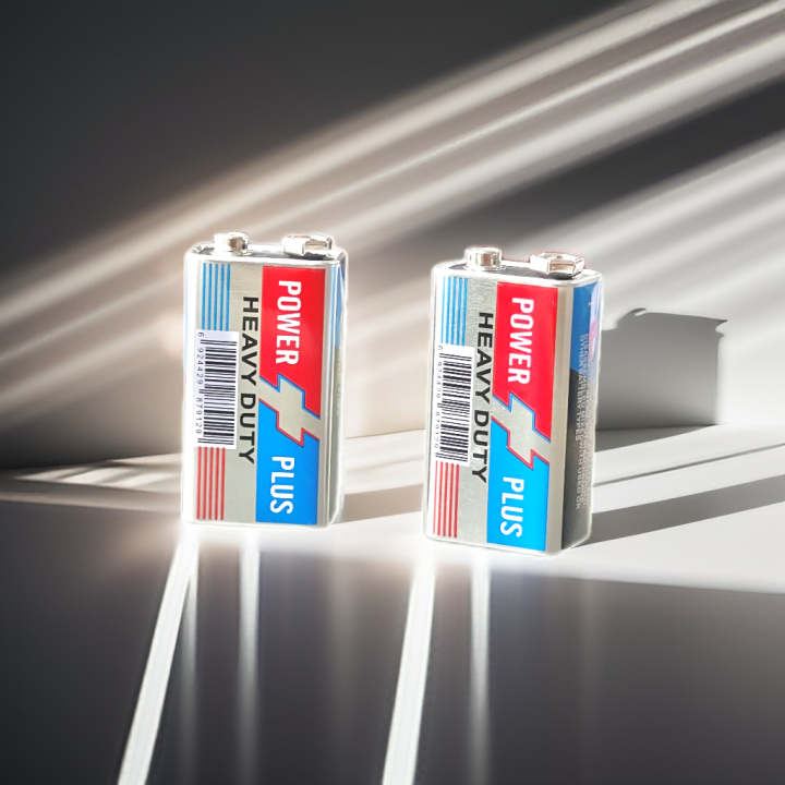 Power Plus Heavy Duty Original 9V Battery | Power Plus 9V Battery Superior Alkaline Battery | 9 Volt Rechargeable Battery | 9 Volt Battery
