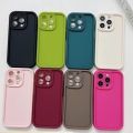 Solid Color Mobile Phone Case Suitable for IPhone 16/15/14/13/12/11promax Simple Fine Hole Anti-fall Mobile Phone Case. 