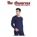 The Ansarees - Winter Complete Thermal Suit for Men (Inner Wear) - Men's Premium Thermal Body Warmer - Casual Size - Slim Fit - Navy Blue. 