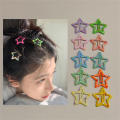 Colorful Star BB Hairclips Women Y2K Snap Hairpins Side Hair Barrettes Cool Girls Clip Boutique Kids Hair Accessories. 