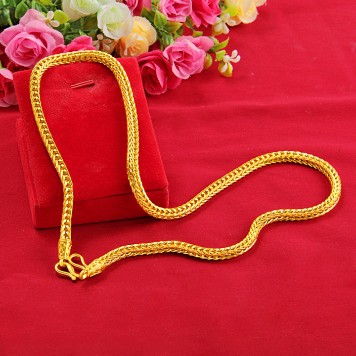 Vietnamese gold jewelry men jewelry keel chain sand gold necklace gold-plated 24K gold bracelet