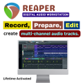 Reaper: A digital audio workstation for recording, editing, and mixing music .(Lifetime Activated). 