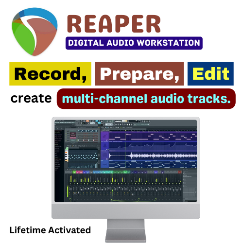Reaper: A digital audio workstation for recording, editing, and mixing music .(Lifetime Activated)