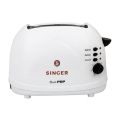 Singer Duo Pop 700 Watts 2 Slice Pop-up Bread Toaster Electric Toaster with Bagel, Cancel, Defrost Function and 7 Bread Shade Settings Bread Toaster, Waffle Maker, Sandwich Maker, Toaster West Point, Slot and Removable Crumb Tray Auto Shut-Off (White). |. 