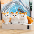 PinShang Simulation Cat Plush Toys Soft Stuffed Kitten Plush Doll With Sound Cute Animal Plushies For Kids Birthday Gifts. 