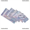 FW++ 10Pcs Iridescent Zip Lock Pouches Cosmetic Plastic Holographic Zipper Bags. 