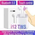 i12 TWS True-Wireless-Stereo 5.0+EDR Wireless Earphone For All Smart Phone & Devices. 