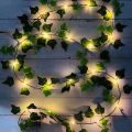 Artificial Leaves bail Fairy Lights wall Hanging for Decoration - LED Artificial Leaf Bail Lights For Room Decoration Party Decoration String Light. 