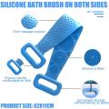 Silicone Body Wash, Body Scrubber Belt With Double Side Shower Belt Back Scrubber Silicone Bath And Body Shower Brush Bath Scrubber Ultra Soft Silicone Bath & Shower Brush Silicone Body Brush Massage Bath Brush Shower Scrubber. 