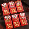 6pcs Cartoon Chinese Style 2025 Snake Year Red Envelopes Hongbao Traditional Red Bag Blessing Thickened Good Red Packets Spring Festival Supplies. 