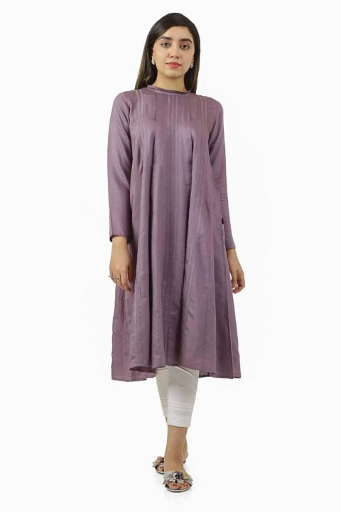 EGO Winter Collection 2019  Explicit  Lilac Viscose Kurti For Women