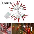 Outdoor Chili Pepper Lights High Brightness Led Chili Pepper String Lights for Festive New Year Decor Battery-operated with Different Light Modes Favorite Chili Pepper Light. 