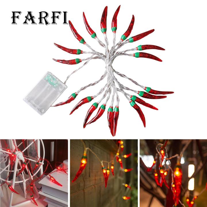 Outdoor Chili Pepper Lights High Brightness Led Chili Pepper String Lights for Festive New Year Decor Battery-operated with Different Light Modes Favorite Chili Pepper Light