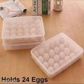 24 Egg Storage Box!  24-Grid, Egg Organizer, Egg Holder, egg tray, refrigerator egg container, Egg case, dozen egg keeper, Fridge container, egg carton, multi-grid egg storage, kitchen Egg dispenser.. 