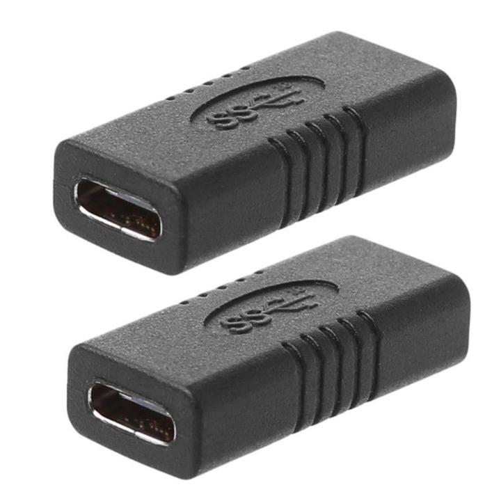 2X USB 3.1 Type C Female to Female USB-C Extension Connector Adapter for Laptop Converter for Tablet Phone