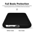 iPhone 12 Pro Max Matte Black Soft Silicone Flexible TPU Slim Back Cover Shockproof Protective Case. 