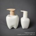 250ML Kids Oral Care Toothpaste Bottle PET Lotion Divided Tooth Shaped Plastic Bottle Infant Hand Sanitizer Bottle. 