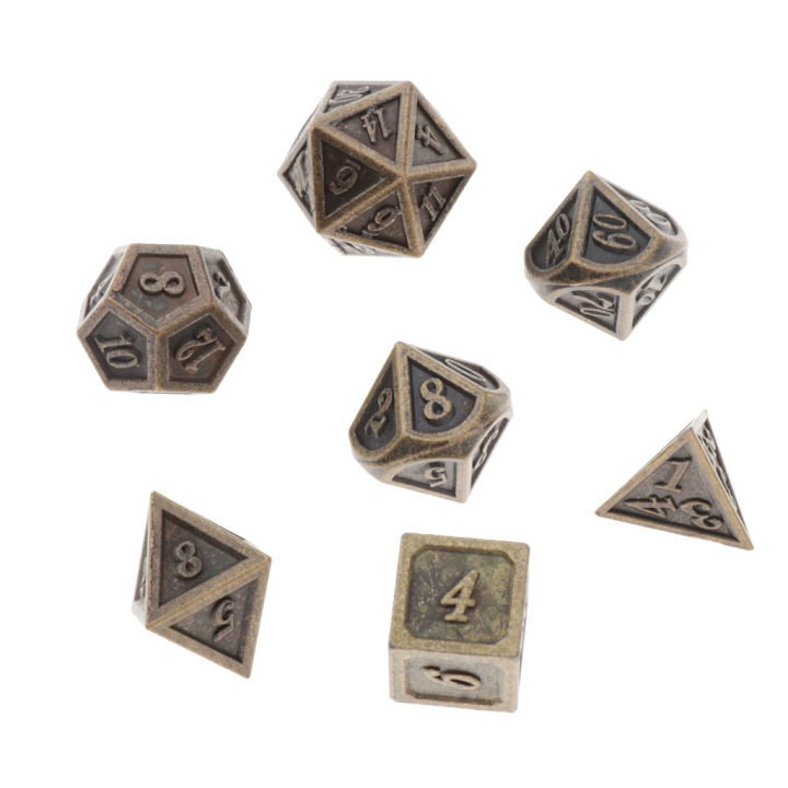 7x Polyhedral Plastic Dice Set for Dragon Scale DnD Pathfinder RPG ...