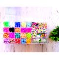 Colorful Rubber Loom Bands, Creative Mega Rubber Bands Refill Kit Jewelry Necklace Bracelet Making Kit Clips Hooks Tool for Girls Art DIY Craft. 