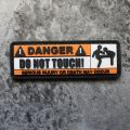 3D PVC Military Patch DO NOT TOUCH WARNING Outdoor Tactical Morale Badge Hook and Loop Patch on Backpack Sticker Applique. 