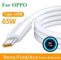 1.5M Original Vooc/Super Vooc USB Type C Cable For OPPO Reno K5 K3 Find X A11 R17 VOOC Flash Charger Cable Super Flash Charging Type C Charger Wire. 