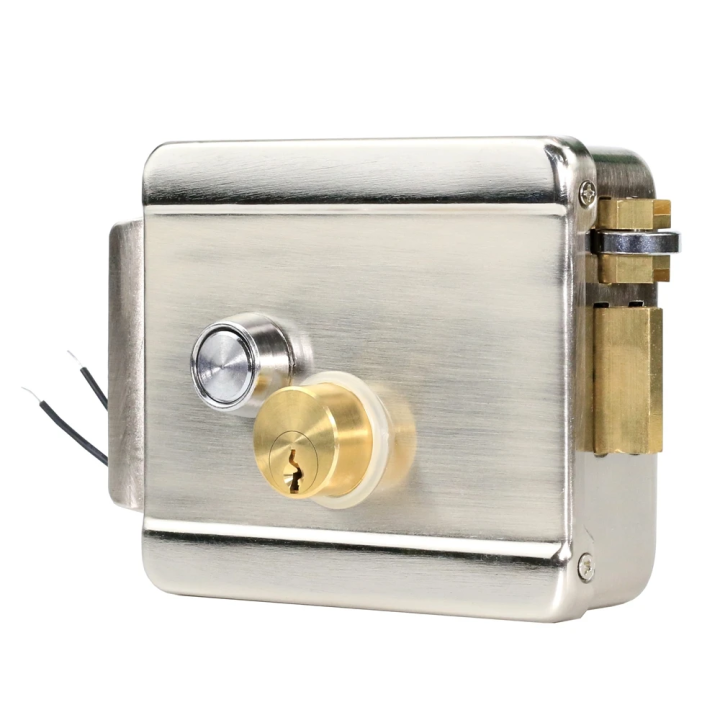 Electronic Door Lock Suitable for Outdoor Main Metal Gate Wood gate Villa Flate for Electric Lock Security System, Metallic