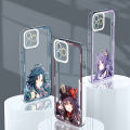Jizetin for Itel A70 Back Cover Crystal Transparent Genshin Impact For Girls Soft Full Camera Cover Protection Phone Cases. 