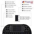 MINI WIRELESS KEYBOARD MOUSE WITH BATTERY COMBO SPECIFIC MULTI MEDIA REMOTE CONTROL HANDHELD WITH THE TOUCHPAD DPI ADJUSTABLE FUNCTION BETTER MATCH DIFFERNT SIZES SCREEN 3 COLORS | Triple H. 