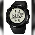Black Rubber Strap Digital Sports Watch For Boys/Men - Black. 