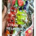 Colorful Plastic Straws Stylish design Fruit Straw for wedding, party, Birthday and Casual drinking reusable Spiral straw for Kids - Random Colors. 