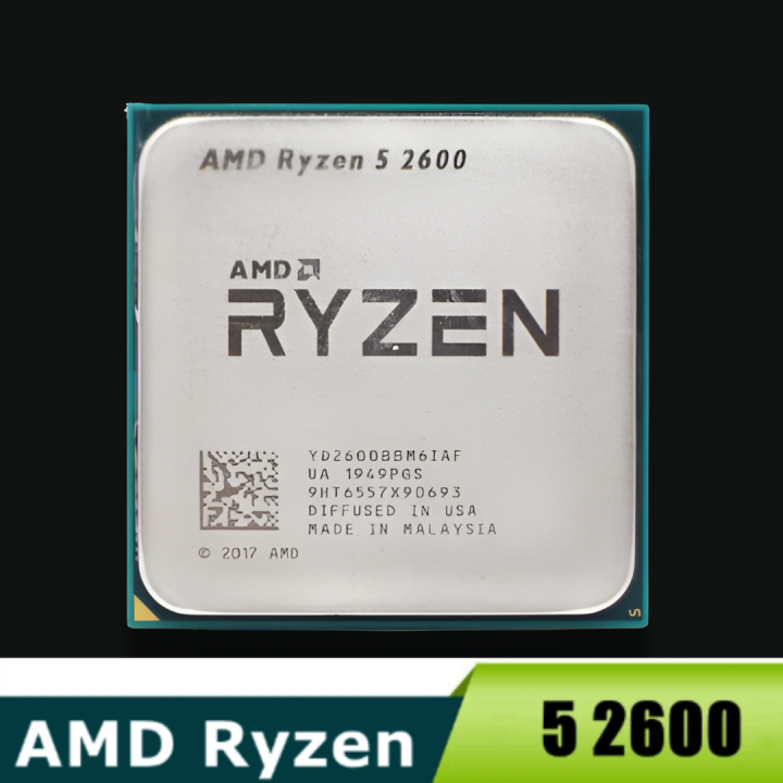 AMD Ryzen 5 2600 - R5 2600 3.4 GHz 6 -Cores 12 Thread 65W CPU Processor  (TRAY PACKED)