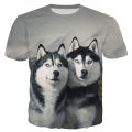 Funny pet dog T-shirts husky animal 3D print streetwear men women fashion oversized short sleeve t shirt kids tees tops clothing. 
