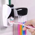 Best Quality Set of Toothpaste Dispenser & Brush Holder - Plastic Automatic Toothpaste Dispenser With Tooth Brush Holder For Homes And Bathrooms - Tooth Paste Dispenser with Toothbrush Holder. 