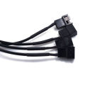 Copper DC 5521 to 4Pin PWM 4 Way Computer PC Fan Power Adapter Cable 12V. 
