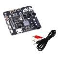 BT5.0 Audio Pro Receiver Audio Receiver MP3 Bluetooth Decoder Lossless Car Speaker Audio Amplifier Board with 1-To-2 Audio Cable. 
