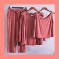 Woman Simple 3pec Loungewear sleeping night Suit for Girls. 