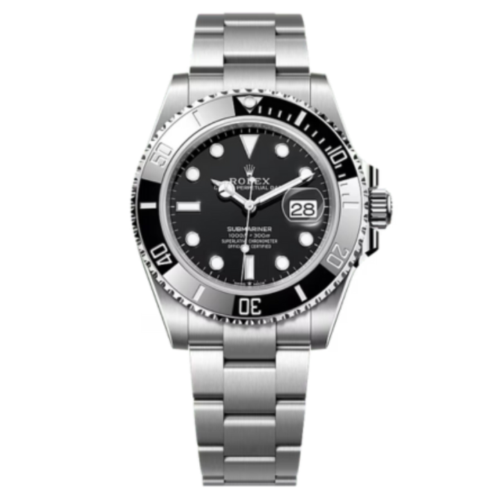 Luxury Rolex Submariner Date Copy for Men – Black Dial, Black Rotating Bezel, Silver Accents, Automatic Movement, Waterproof, Affordable Rolex Lookalike, Eid Gift, Premium Stainless Steel