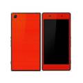 SONY Xperia Z2 Orange Carbon Fiber Texture Mobile Skin. 