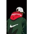 Casinglee for iPhone 8 Plus Case Tempered Glass Protector Mirror Couple Back Cover SUP Supreme Design iPhone8 Plus case cover For girls and Boys. 