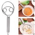 Simple Practical Dough Whisk Stainless Steel Handmade Mixer Double Coil Eggs Beater Mixer Tool Kitchen Baking Accessories. 