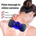 Rechargeable EMS Mini Body Massager Portable and Rechargeable Microcurrent Mini Pain Relief Neck Massager. 