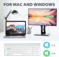 iClever GK03 Wireless Keyboard and Mouse Combo - 2.4G Portable Wireless Keyboard Mouse, Rechargeable Ergonomic Design Full Size Slim Thin Stable Connection Keyboard for Windows 7/8/10, Mac OS. 